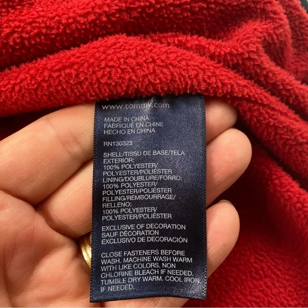 Tommy Hilfiger Puffer Jacket Blue Red Sz S (8)